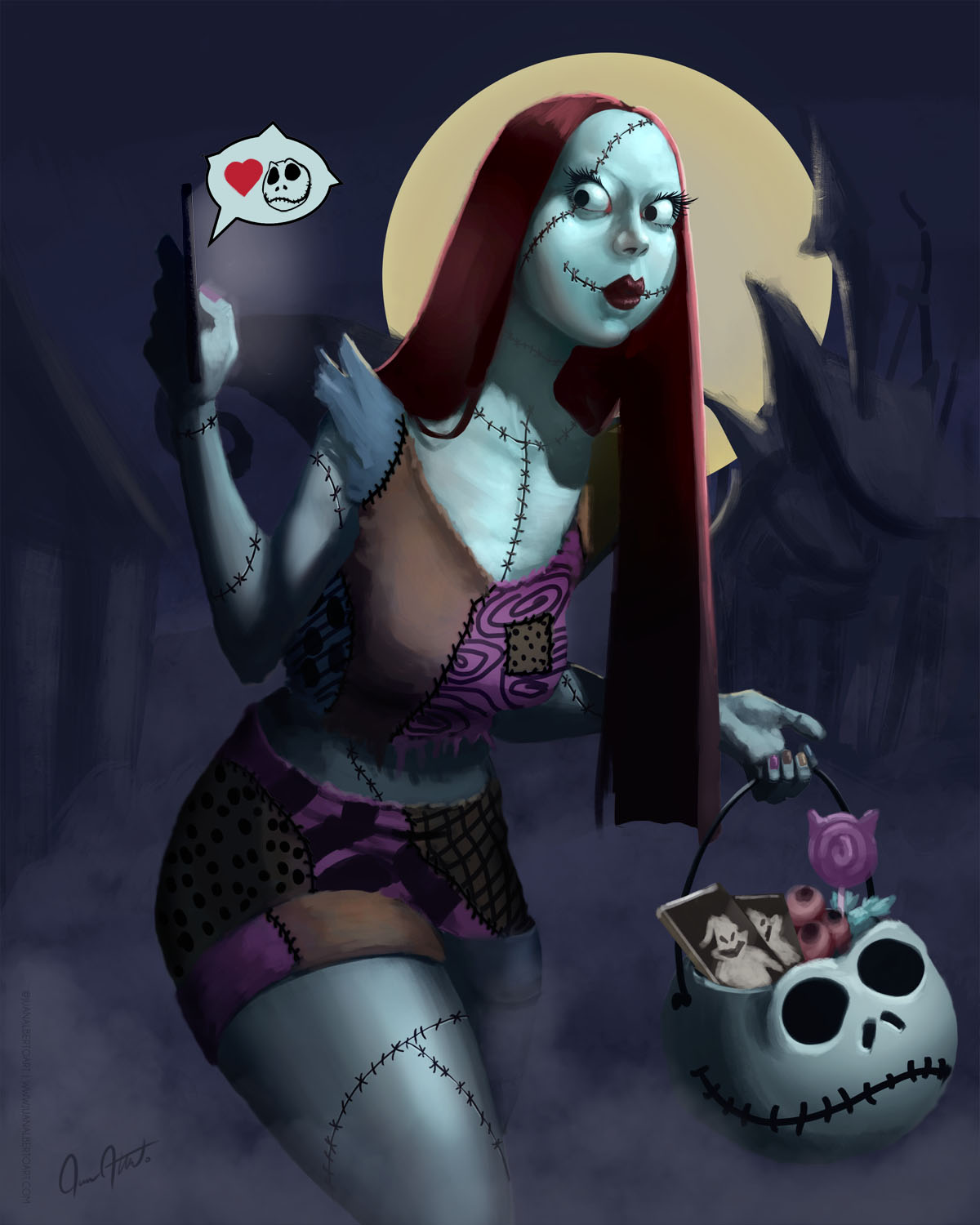 Fanart Sally pumpking-lowRes--juan-alberto-juanalbertoart