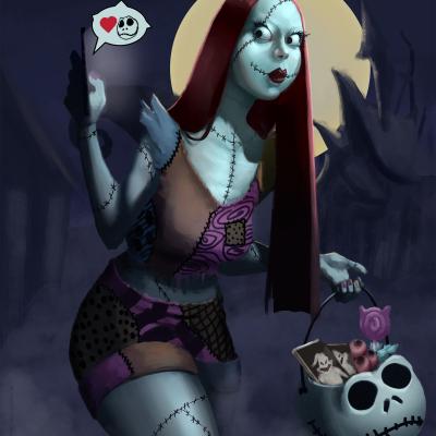 Fanart Sally pumpking-lowRes--juan-alberto-juanalbertoart