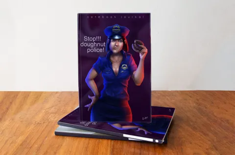 donutpolice notebook cover view