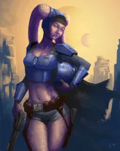 Fanart Twilek Mandalorian-lowRes--juan-alberto-juanalbertoart